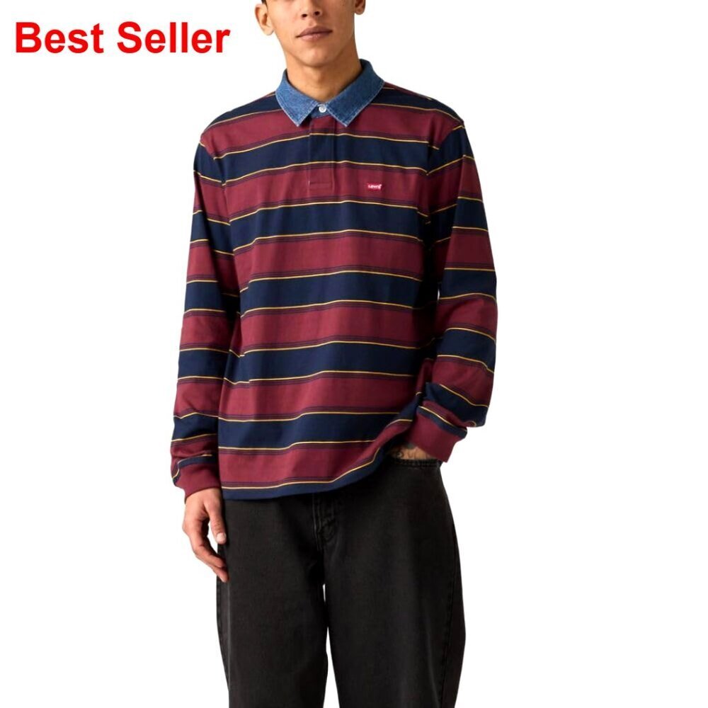 Classic Long Sleeve Rugby Shirt, Heavyweight Knit, Relaxed Fit